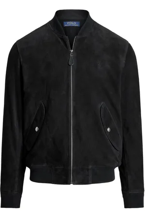 Ralph Lauren Blouson aus Ziegenvelours mit Logo-Stickerei