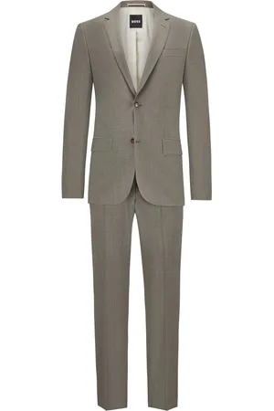 HUGO BOSS Anzug mit feinem Muster und Stretch, Slim Fit
