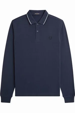 Fred Perry Langarm-Poloshirt in Piqué-Qualität mit Logo-Stickerei