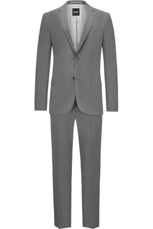 HUGO BOSS Anzug mit feinem Muster und Stretch, Slim Fit