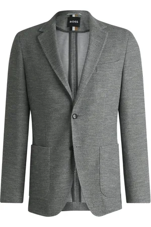 HUGO BOSS Ungefüttertes Jerseysakko mit Struktur, Regular Fit
