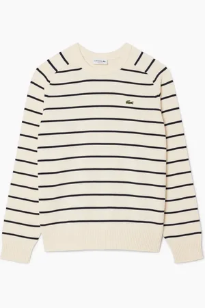 Lacoste Leichter Pullover mit Ringelstreifen und Krokodil-Aufnäher