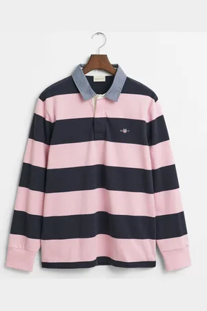 GANT Rugbyshirt mit Ringelmuster und Logo-Stickerei, Regular Fit