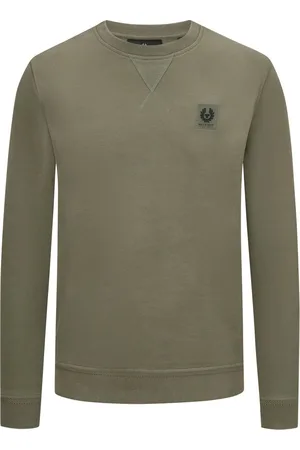 Belstaff Sweatshirt aus einem Baumwollfleece mit Logo-Aufnäher