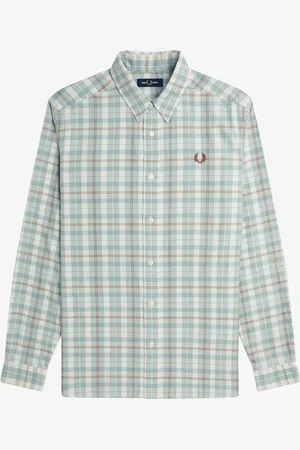Fred Perry Hemd mit Logo-Stickerei und Karo-Muster