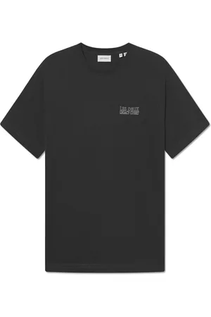 Les Deux Dichtes T-Shirt mit Logo-Schriftzug und rückenseitigem Motiv-Print