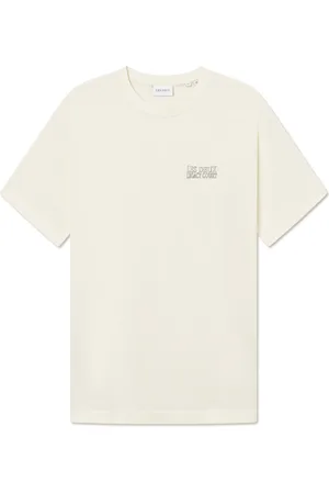 Les Deux Dichtes T-Shirt mit Logo-Schriftzug und rückenseitigem Motiv-Print