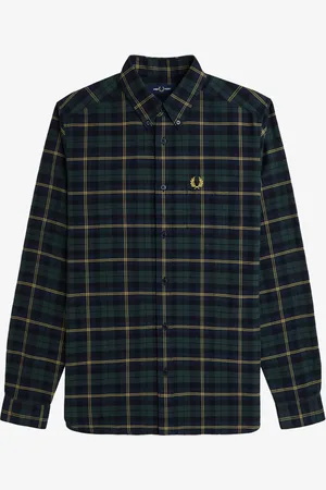 Fred Perry Hemd aus Baumwolle mit Logo-Stickerei und Check-Muster
