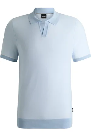 HUGO BOSS Poloshirt mit Lyocell-Anteil und Reiskorn-Struktur