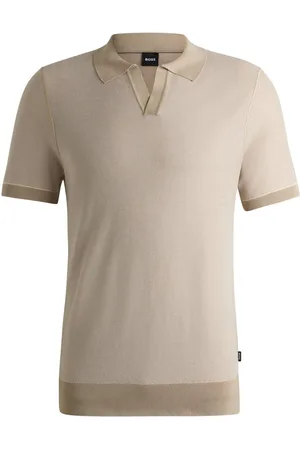 HUGO BOSS Poloshirt mit Lyocell-Anteil und Reiskorn-Struktur