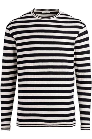 PHIL PETTER Leichter Pullover mit Frottee-Streifen