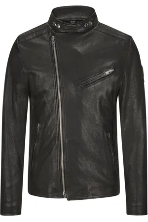 Belstaff Racing-Lederjacke Oulton mit asymmetrischem Reißverschluss