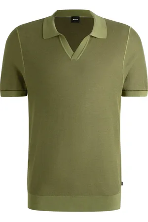 HUGO BOSS Poloshirt mit Lyocell-Anteil und Reiskorn-Struktur