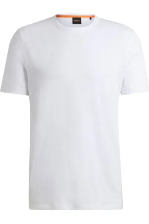 HUGO BOSS Leichtes T-Shirt mit gummiertem Logo-Schriftzug