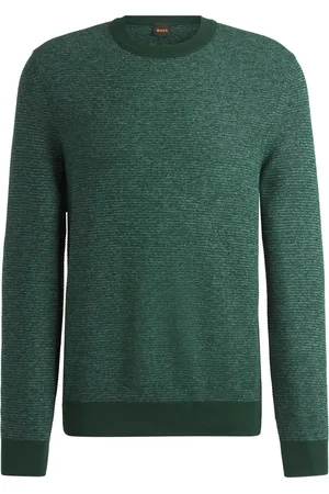 HUGO BOSS Pullover mit meliertem Strukturmuster