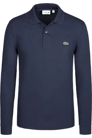 Lacoste Langarm-Poloshirt in Piqué-Qualität mit Krokodil-Stickerei