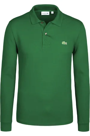 Lacoste Langarm-Poloshirt in Piqué-Qualität mit Krokodil-Stickerei