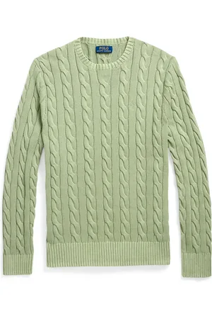 Ralph Lauren Zopfstrick-Pullover aus Garment Dyed-Baumwolle