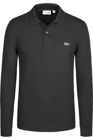 Lacoste Langarm-Poloshirt in Piqué-Qualität mit Krokodil-Stickerei