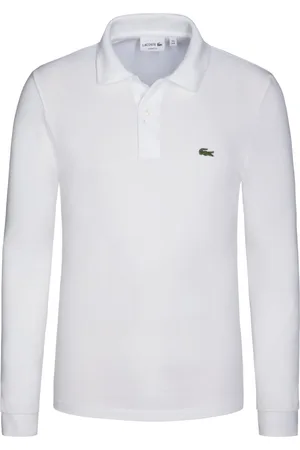 Lacoste Langarm-Poloshirt in Piqué-Qualität mit Krokodil-Stickerei