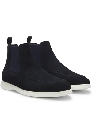 HUGO BOSS Leichte Chelsea-Boots aus Veloursleder
