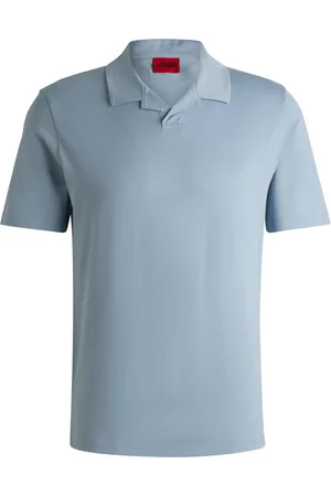 HUGO BOSS Poloshirt aus Baumwolle mit Resortkragen, Slim Fit