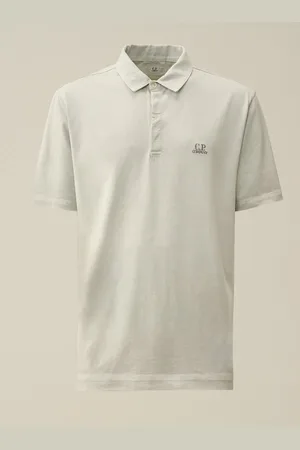 C.P. Company Poloshirt mit gesticktem Label-Schriftzug