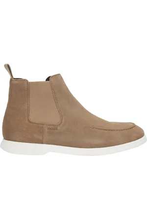 HUGO BOSS Leichte Chelsea-Boots aus Veloursleder