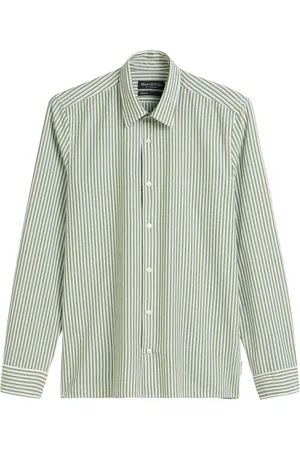 Marc O’ Polo Hemd aus Baumwolle mit Stretch und Streifenmuster, Shaped Fit
