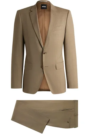 HUGO BOSS Anzug mit Stretch und feinem Muster, Slim Fit
