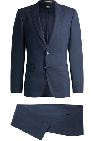 HUGO BOSS Anzug mit Stretch und feinem Muster, Slim Fit