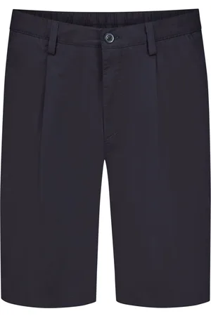 Alberto Stretch-Bermudashorts mit Bundfalten, Wide Fit