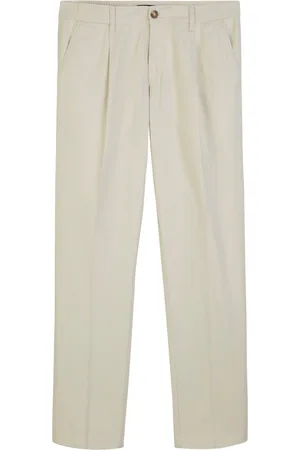 Marc O’ Polo Chino aus einem Baumwolle-Leinen-Mix mit Bundfalte, Tapered Fit