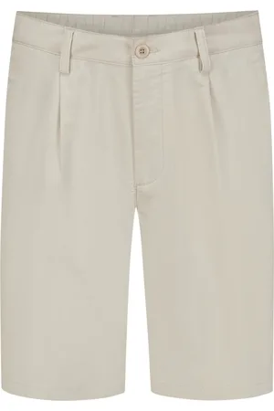 Alberto Stretch-Bermudashorts mit Bundfalten, Wide Fit