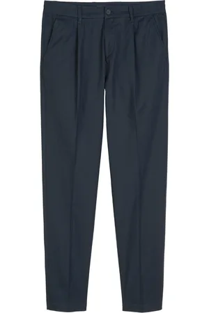 Marc O’ Polo Chino aus einem Baumwolle-Leinen-Mix mit Bundfalte, Tapered Fit