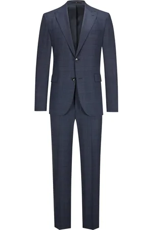 Dressler Karierter Anzug mit Stretch, Regular Fit
