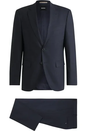 HUGO BOSS Bi-Stretch Anzug mit Karomuster, Regular Fit