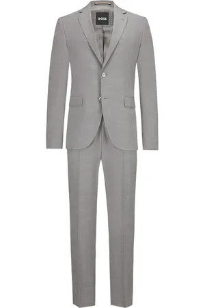 HUGO BOSS Bi-Stretch Anzug mit Karomuster, Regular Fit