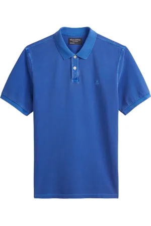 Marc O’ Polo Poloshirt in Washed-Optik mit Label-Stickerei, Regular Fit