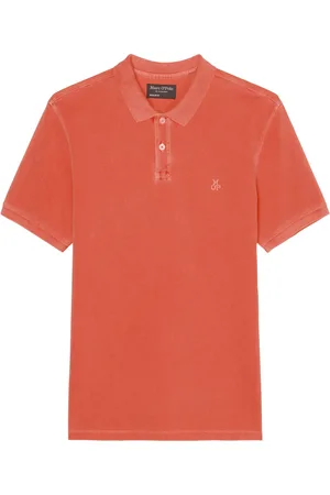 Marc O’ Polo Poloshirt in Washed-Optik mit Label-Stickerei, Regular Fit