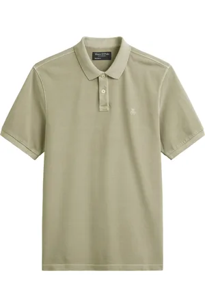 Marc O’ Polo Poloshirt in Washed-Optik mit Label-Stickerei, Regular Fit