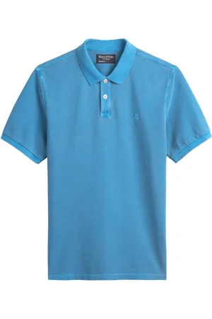 Marc O’ Polo Poloshirt in Washed-Optik mit Label-Stickerei, Regular Fit