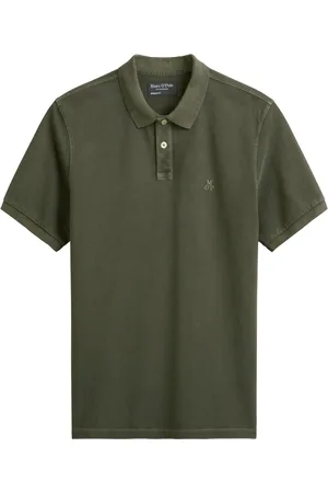 Marc O’ Polo Poloshirt in Washed-Optik mit Label-Stickerei, Regular Fit