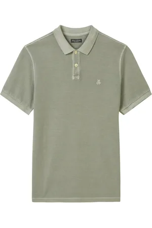 Marc O’ Polo Poloshirt in Washed-Optik mit Label-Stickerei, Regular Fit
