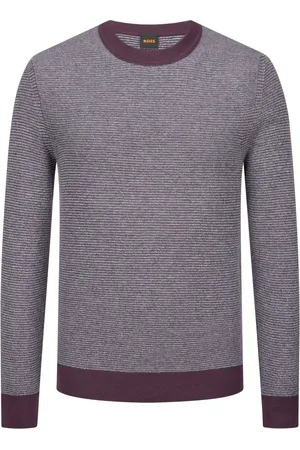 HUGO BOSS Pullover mit meliertem Strukturmuster