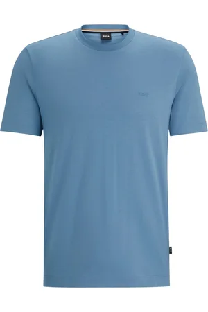 HUGO BOSS Unifarbenes T-Shirt mit gummiertem Label-Schriftzug