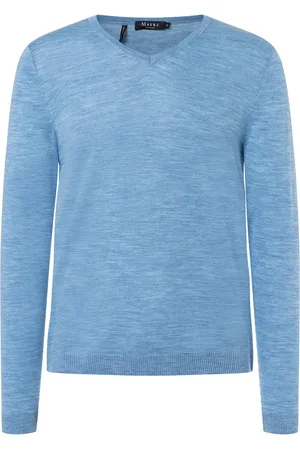 Maerz Leichter Pullover aus Merinowolle mit V-Ausschnitt