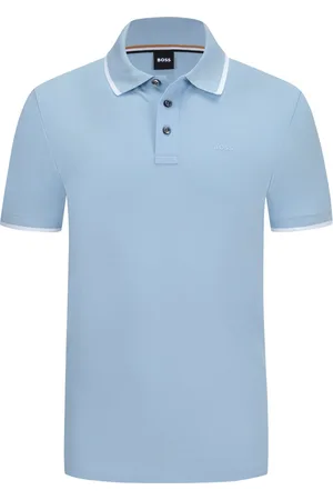HUGO BOSS Piqué-Poloshirt mit Kontraststreifen