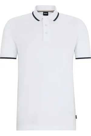 HUGO BOSS Piqué-Poloshirt mit Kontraststreifen