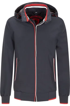 Wellensteyn Regenfeste Outdoorjacke mit abnehmbarer Kapuze